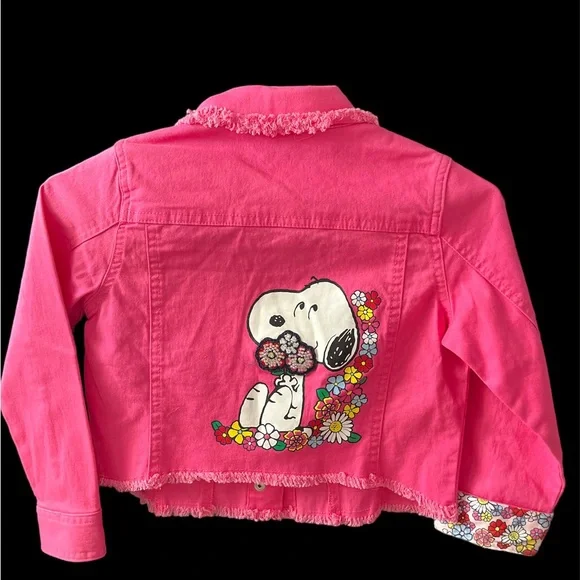 Girls peanuts Jean jacket nwt size 6. The cutest jacket!! - Picture 2 of 4
